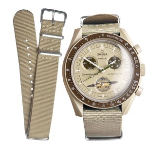 (Ocdin) 20mm 腕時計バンド Omega X Swatch オメガとスウォッチ スピードマスター ムーンスウォッチ用 NATO(R) ストラップ 腕時計ナイロ