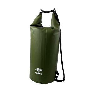 (Tsulino) 防水ドライBAG(ドラム型) (L カーキ 25L)