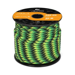 Abma Cord パラコード 4mm 7芯 耐荷重250kg 100%ナイロン 30M - ヤモリ