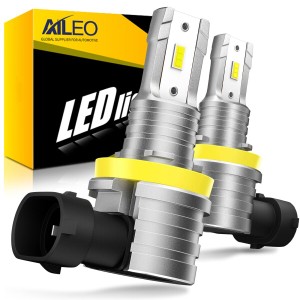 AILEO H11 led ヘッドライト 車用 LEDチップ搭載 爆光 h11 LEDバルブ 車検対応 長寿命 兼用 フォグランプ ホワイト 6500K 静音 2個入