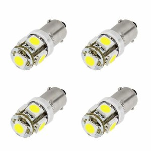 BA9s G14 LED 車用 ランプ LED ポジションランプ,ナンバー灯 ルームランプ ピン角180°シングル 12V LED 昼白色 4個入