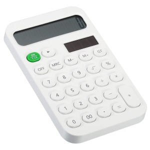 PATIKIL キュートな基本電卓 標準機能 ポータブル 卓上電卓 ラージ 12桁 液晶ディスプレイ ホームオフィス用 ホワイト