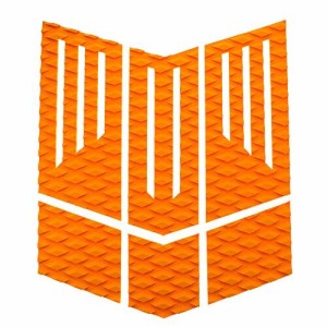ロゴ無し サーフィン フロント用デッキパッド カスタム グリップ 6カット(オレンジ)
