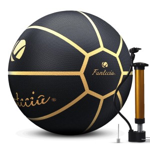 FANTECIA 公式サイズ 5 バスケットボール 屋内屋外用 ポンプ付きバスケットボール
