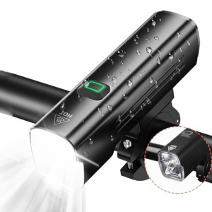 自転車ライト 自転車用ヘッドライト ロードバイクライトUSB充電式 高?度アルミ合金製 IPX6防水 防振 7つ照明モード 高輝度 着脱簡単 小型