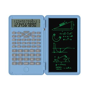 関数電卓,関数電卓 消去可能な書き込みボード付き 240 機能 2 行 LCD ディスプレイ 折りたたみ式金融数学電卓 学用品 中学生 大学生 スカ