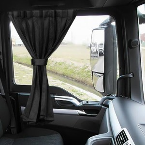 ZATOOTO トラック カーテン 99.9%遮光 トラック用品 サイドカーテン 大型中型 安眠 遮光 プリーツ ２枚入り カー用品 車内 車中泊 巾100c