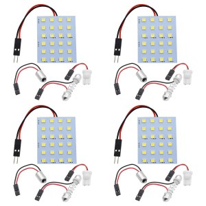 Aoling ルームランプ LED、ルームライト 車、室内灯 12V、マップランプ LED、ラゲッジランプ LED T10、T10 T10X41MM BA9S 3種類アダプタ