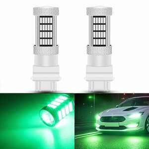 GLOFE ハイパワー 92個SMD LED バルブ グリーン 3157 3156 4157 4057 ブレーキセンターハイストップ DRL テールストップ デイタイムラン