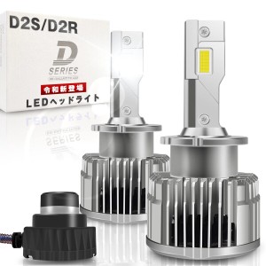 Arumin LED ヘッドライト D2S D2R 純正と同じサイズ 16000LM 6000K LEDバルブ 車検対応 12V専用 LEDフォグランプ ノイズ対策 一体型 無極