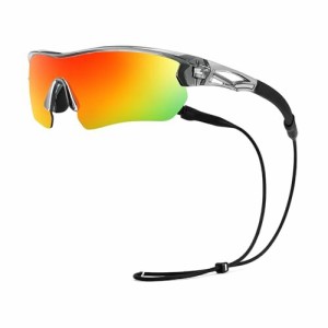 (Karsaer) スポーツサングラス 偏光 TR90 スポーツライディングサングラス BMX/ランニング ゴルフ 釣り 野球 自転車 UVカット4枚レンズが