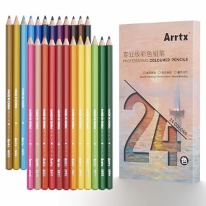 Arrtx 色鉛筆 油性色鉛筆 ソフト芯 高純度 高級色鉛筆 大人の塗り絵 スケッチ イラスト 落書き 手帳 ノード子供用 プロ、初心者、子供に
