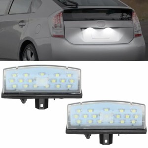 プリウス 20系 30系 ナンバー灯 LED プリウスPHV 30系 プリウスα 40系 C-HR ZYX10/NGX50 RAV4ライセンスランプ 純正交換型 2個入り ホワ