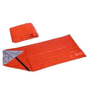 アルミ 寝袋緊急用寝袋 寝袋キャンプ コンパクトで実用 防水 防風 防寒保温 再使用可能 簡易寝袋 防災用品 地震対策 アルミ 寝袋
