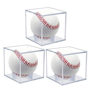 まちの波 サインボールケース サインボール用 野球ボールケース 変色を防止する 記念グッズ 野球グッズ 透明 野球 ホームランボールケー