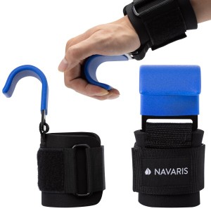 Lifting straps with metal hook - Blue