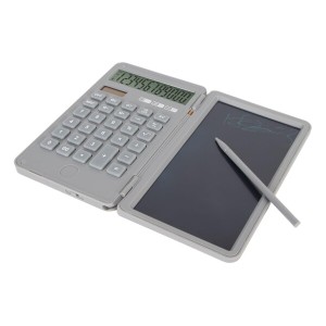 メモ帳付き電卓、12桁大型ディスプレイ卓上電卓、ソーラーとバッテリーのデュアルパワーポケットデスクトップ電卓、基本的な金融ホームス