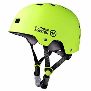 OUTDOORMASTERスポーツヘルメット 自転車ヘルメット 保護用ヘルメット 運動 CPSC安全規格 ASTM安全規格 12つ通気穴 3D保護クッション 置