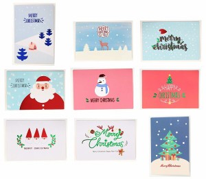 A-Focus クリスマスカード 18枚 9種類のクリスマス飾り グリーティングカード 封筒付き 18枚セット