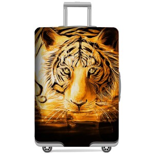 (GANNEPIE) スーツケースカバー洗える旅行荷物保護器タイガープリントスーツケースカバー29〜32インチ用