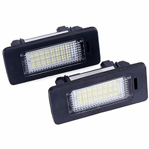 PolarLander 2個1組 18-SMD LEDライセンスプレートライト ライセンスプレートライト ナンバー灯 自動車 ホワイト LEDナンバープレートラ