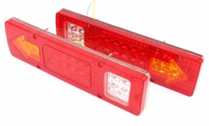 ImP LED 21灯 テールランプ 矢印 ウインカー 2個セット 12V 汎用 レッドレンズ