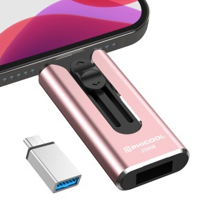 ４in1 iPhone対応 USBメモリ アプリ不要 256GB データ 高速 バックアップ 写真保存 外付け USB iOS/Type-C/USB/Micro usb搭載 iPad対応 u