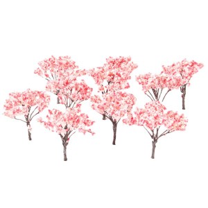 20個入り 桜 樹木 ジオラマ 桜の木 鉄道模型 ピンクの花 木 模型 モデルツリー 鉢植え用 風景 鉄線 建築模型 情景コレクション OO HOスケ