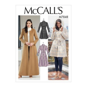 McCall Pattern McCall's M7848B5 レディース 冬用コート サイズ8-16 裁縫パターン 8-10-12-14-16