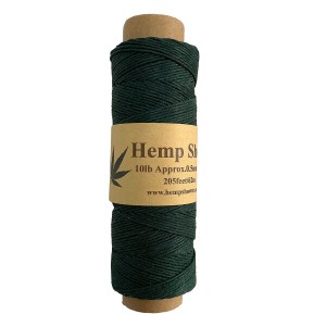 Hemp twine 麻紐 62m巻 2020シリーズ (0.5mm 25g 62m ハンターグリーンHunte Green)