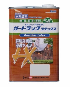 和信ペイント ガードラックラテックス プロ仕様の水性屋外木部用塗料 鮮明な発色・高耐候性 マゼンタ 3.5kg