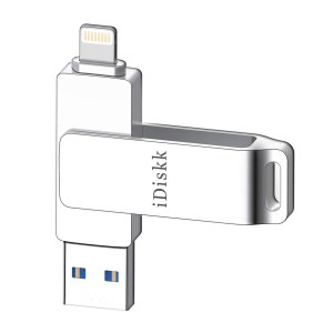 iDiskk iPhone USBメモリ64GB 外付け フラッシュドライブ Lightningコネクタ搭載 ワンクリック自動バックアップ プラグ&プレイ usb スマ