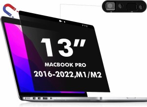 マグネット式 MacBook Air 13 M1/ Macbook Pro 13インチ 覗き見防止 (2016/2023,M1/M2)プライバシーフィルター |Macbook pro 13 ブルーラ