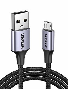 UGREEN Micro USB ケーブル 急速充電 Android ケーブル 高速データ転送 ナイロン編組み 10000回+の曲折テストSharp Aquos/Sony XperiaAsu