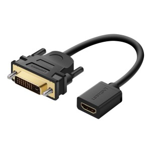 UGREEN HDMI DVI 変換ケーブル 双方向伝送 DVI-D 24+1 1080P オス-メス 金メッキ