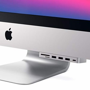 Satechi USB-C クランプハブ (シルバー) (2017/2019/2020 iMac/iMac Pro対応) USB-Cデータ USB-A3.0 Micro/SDリーダー (2021 iMacは非対