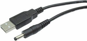 カモン USB→DC(外径3.5mm内径1.3mm)電源供給ケーブル デスクトップパソコン対応