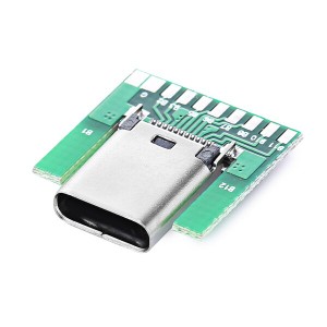 Chenyang DIY 24ピン USB 3.1タイプC メス ソケットコネクター SMTタイプ PCボード付き