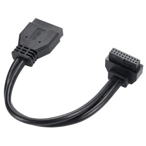 MZHOU SATA USB延長ケーブル-USB3.0マザーボード前面19ピンオス-メス延長ケーブル18cm高速接続（インターフェースは内側を向いています）