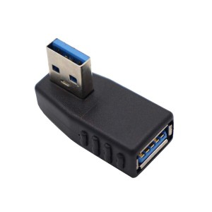 ViViSun USB3.0対応 L字型アダプタ90°垂直 USBアダプタ 方向変換 USB3.0-A(オス)／USB3.0-A(メス） (右Ｌ)