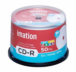 imation（イメーション） 1回記録用 耐水・光沢写真画質 (ウォーターシールド) CD-R IM005 (52倍速 50枚)