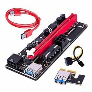 YFFSFDC ライザーカード Pcieライザー PCI-E VER 009S 1x-16xグラフィック拡張 USB3.0 PCI-E Express 1x-16x 拡張ライザーカード アダプ