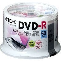 TDK DR47PWC50PB | データ用DVD-R 50枚 16倍速 4.7GB スピンドルケース デジタル放送録画非対応