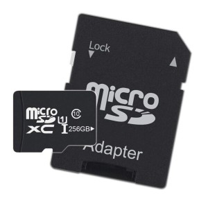 SDカード変換アダプターClass10防水モデル付きマイクロSDカード (256)