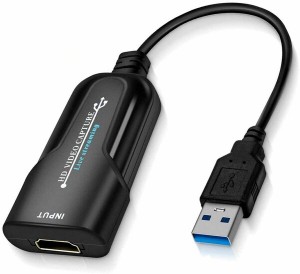 Parishop HDMI キャプチャーカード USB3.0 ビデオキャプチャーボード 軽量超小型 HDMI Vido ゲームキャプチャー 録画・ライブ会議用 UVC(