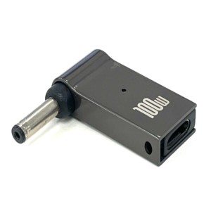 fine-R 100W DC 4.0×1.35mm ノートパソコン PD 充電 変換アダプター 90° L型 L字 TYPE-C USB-C 変換プラグ (PL保険加入品) (100WP 4013