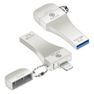 (iOS Apple MFi認証) iPhone USBメモリ512GB iPhone USB バックアップ iPhone 外付けメモリMFi ライトニングに適合 iPad USBメモリ 対応 
