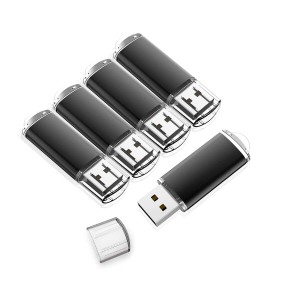 KEXIN USBメモリ・フラッシュドライブ 16GB 5個セットUSB 2.0 USBメモリースティック キャップ式 データ転送 Windows PCに対応 黒色