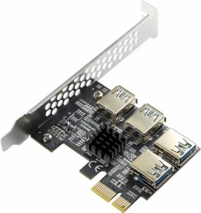 MZHOU PCI-E 1~4 PCI-Express 16Xスロットライザーカード - より高い安定性 USB 3.0アダプター マルチプライヤーカード ビットコインマイ