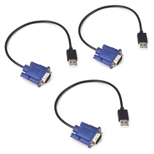 Evanlak USB-VGA ダミープラグ ヘッドレスゴースト 機能的に安定 ダミープラグ 伝導性 Performancevga ヘッドレス RGB ディスプレイ エミ